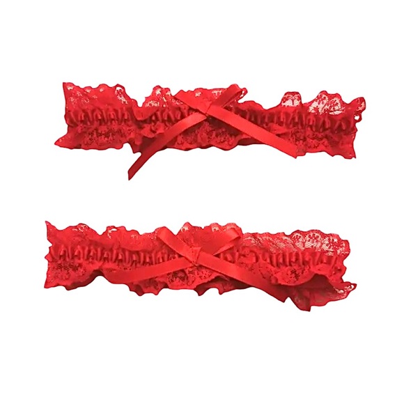 Sexy Red Floral Lace Thigh Garder Belt Set of 2  NEW - Picture 1 of 3